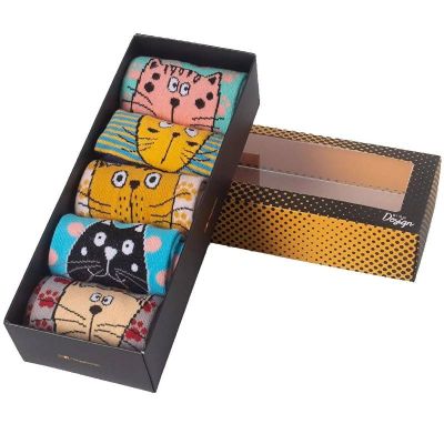 Katzen-Socken-Geschenkset für Frauen