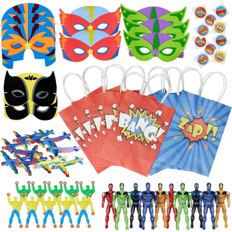 60-teiliges Superhelden-Partyt&uuml;ten-Set