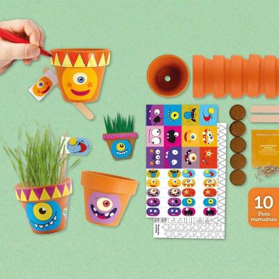 Geburtstagsset 10 kleine Topf-Monster