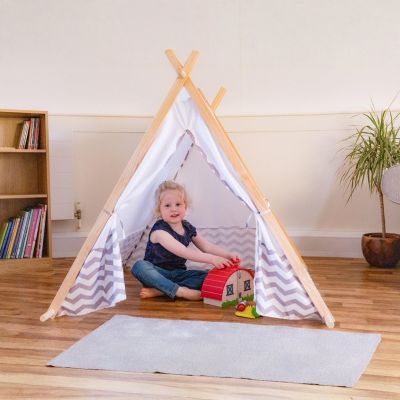Child playing in the Tobar Canadian play tent