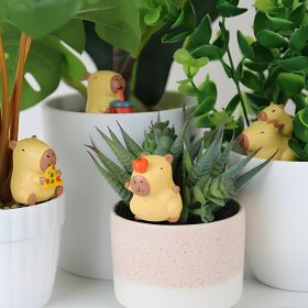 Mini Capybara Blumentopf-Marker 4er-Set